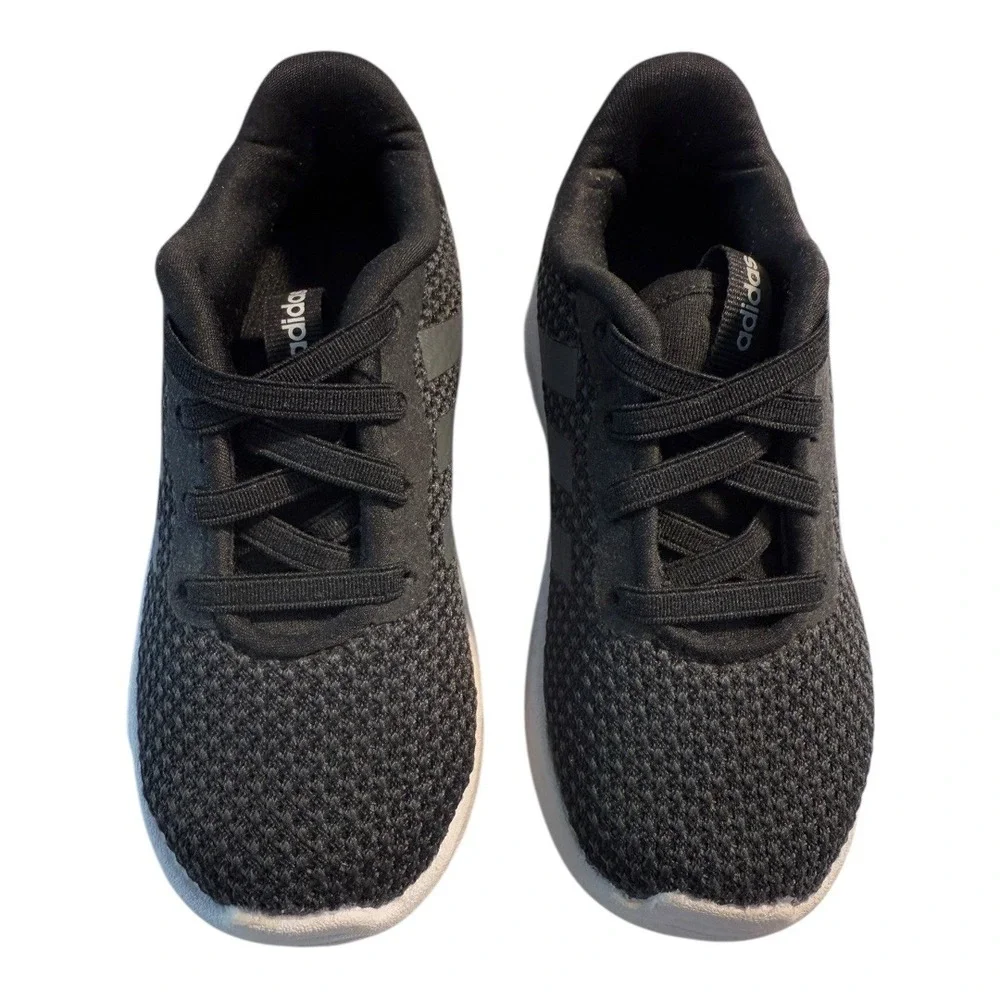 Adidas Kids Black Mesh Lace Up Athletic Running‎ Shoes Sneakers Size 7K